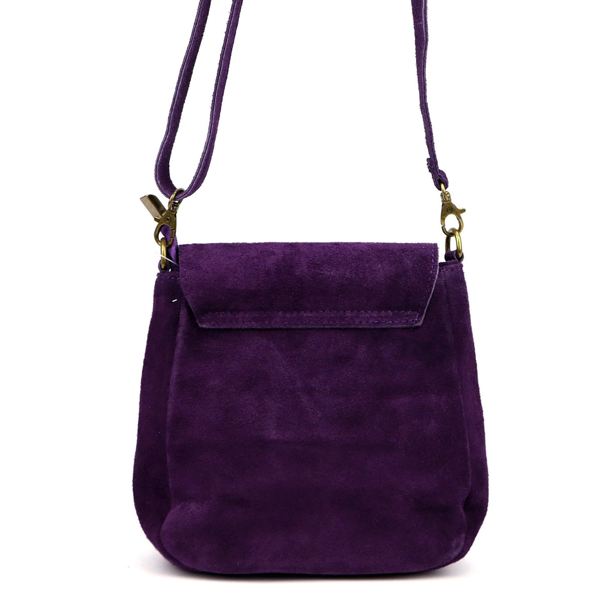 Luka 26-169 violetinė odinė rankinė fioletowy