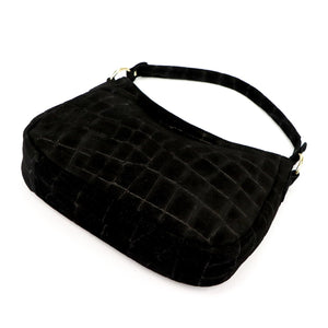 Luka 24-085 CROCO GOLD juoda odinė rankinė czarny