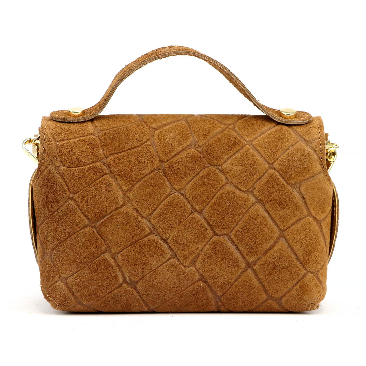 Luka 26-106 CROCO camel-1 natūralios odos rankinė camel-1