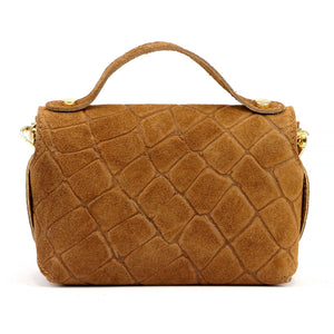 Luka 26-106 CROCO camel-1 natūralios odos rankinė camel-1