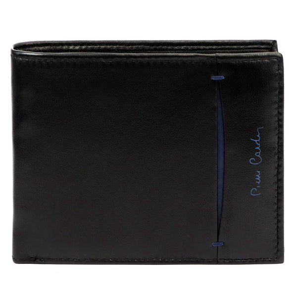 Pierre Cardin TILAK07 325 juoda ir mėlyna piniginė czarny + niebieski