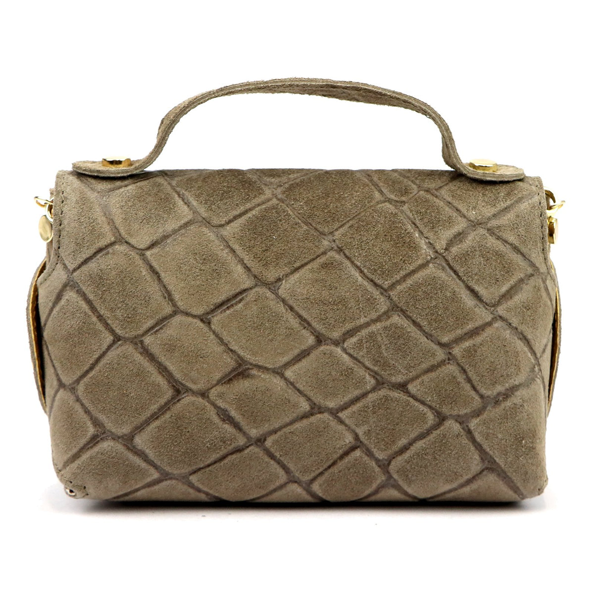 Luka 26-106 CROCO pilkai rusva odinė rankinė taupe