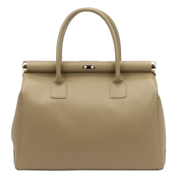 Luka 26-002 DOLLARO taupe natūralios odos rankinė taupe