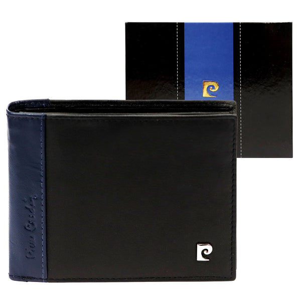 Pierre Cardin TILAK30 8806 juoda ir mėlyna piniginė czarny + niebieski
