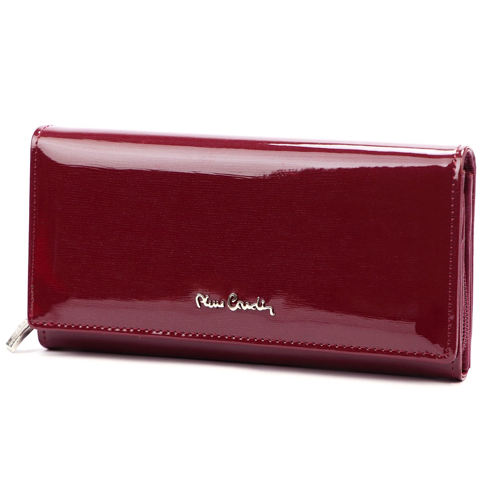 Pierre Cardin 05 LINE 106 violetinė odinė piniginė fioletowy