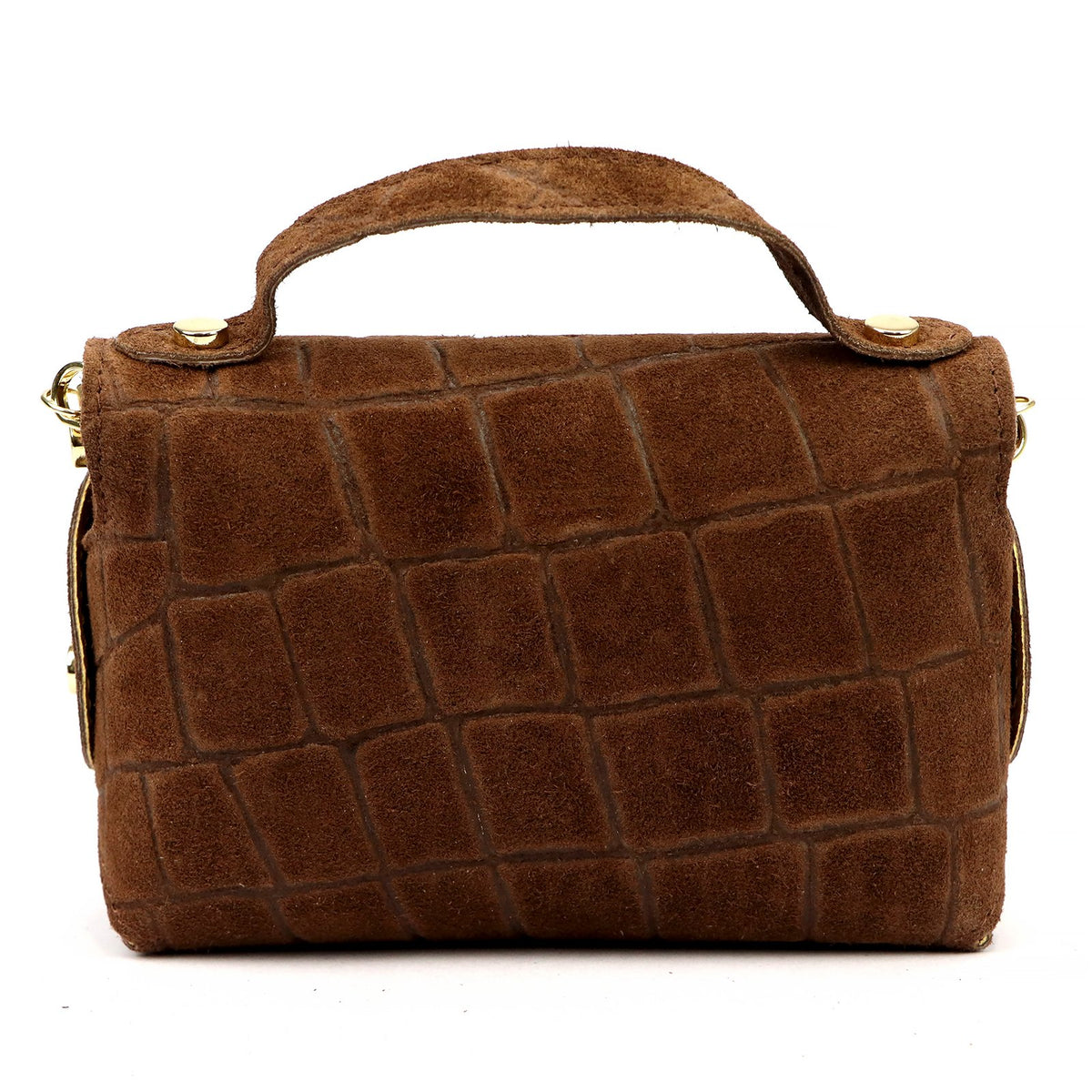 Luka 26-106 CROCO ruda odinė rankinė brązowy
