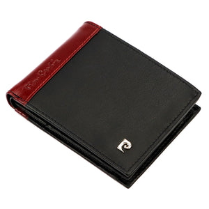 Pierre Cardin TILAK30 8806 juoda ir raudona odinė piniginė czarny + czerwony