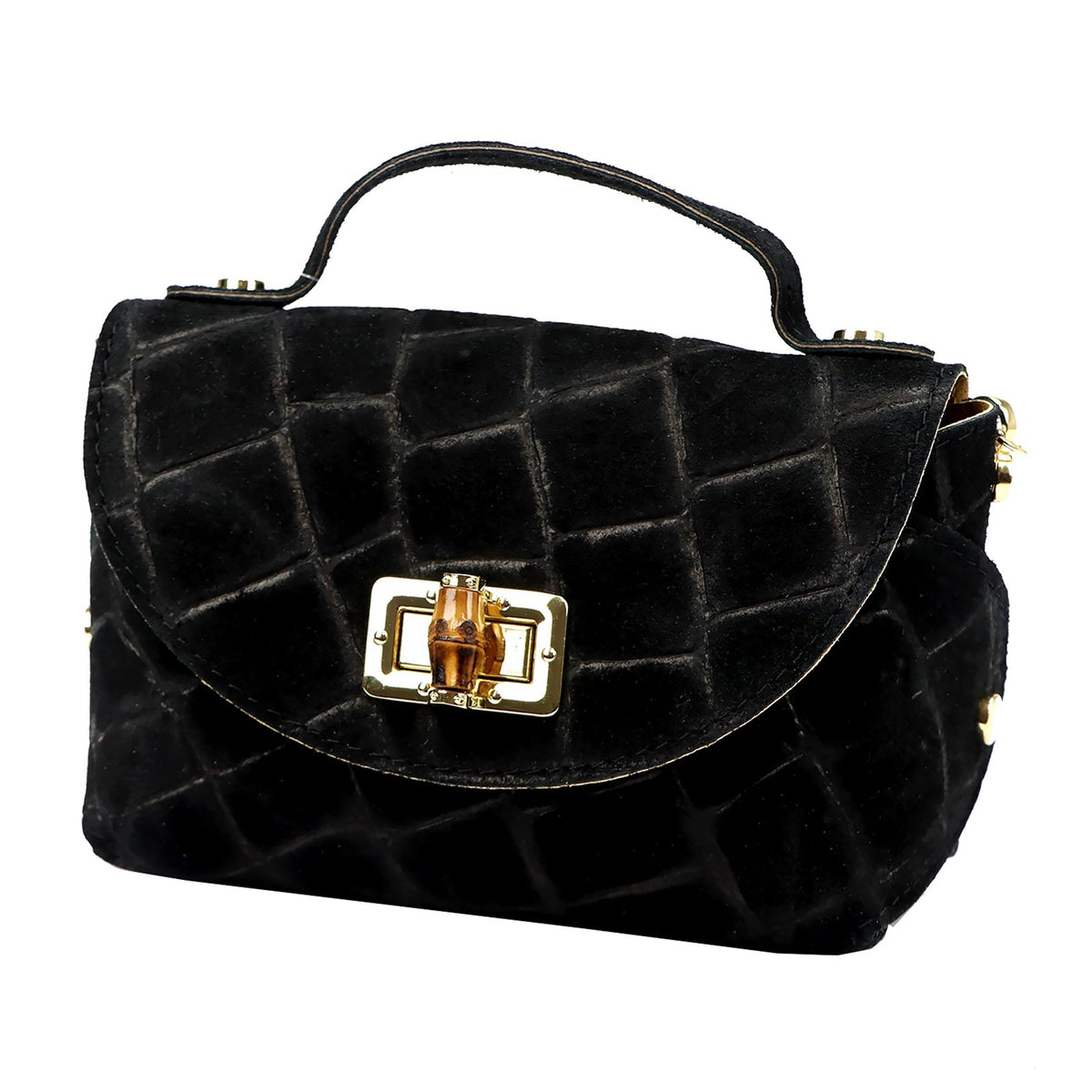Luka 26-106 CROCO juoda odinė rankinė czarny