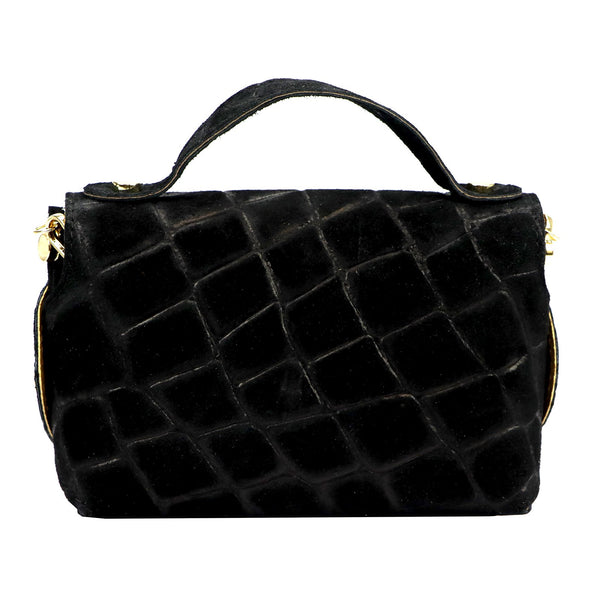 Luka 26-106 CROCO juoda odinė rankinė czarny