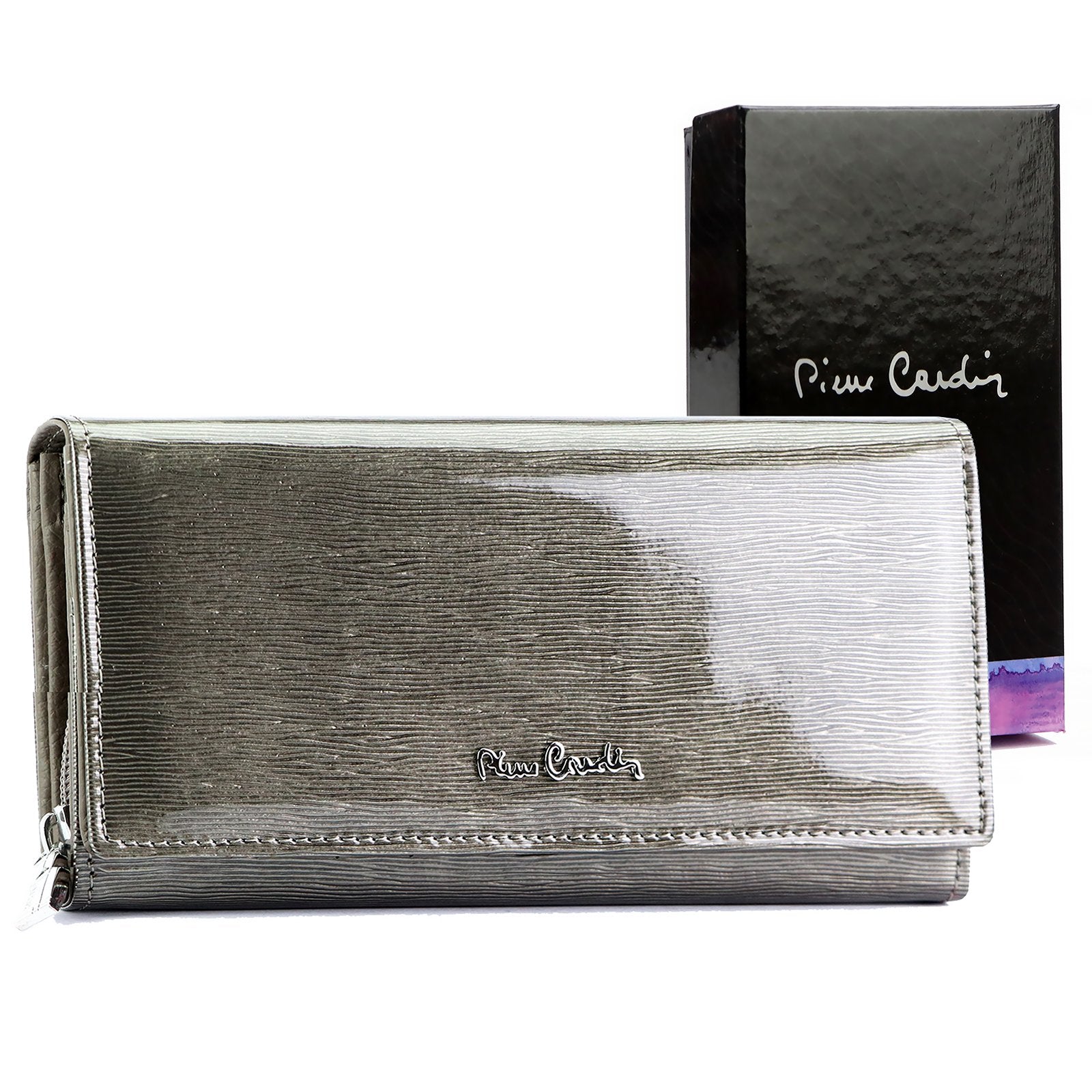 Pierre Cardin 05 LINE 106 pilka natūralios odos piniginė popiel
