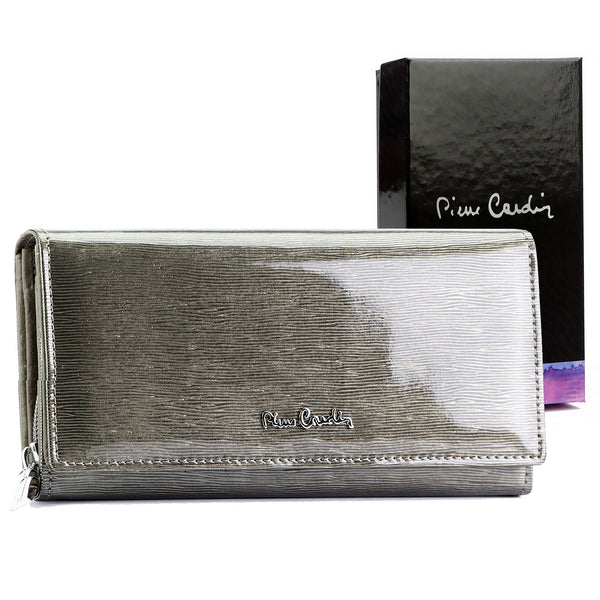 Pierre Cardin 05 LINE 106 pilka natūralios odos piniginė popiel