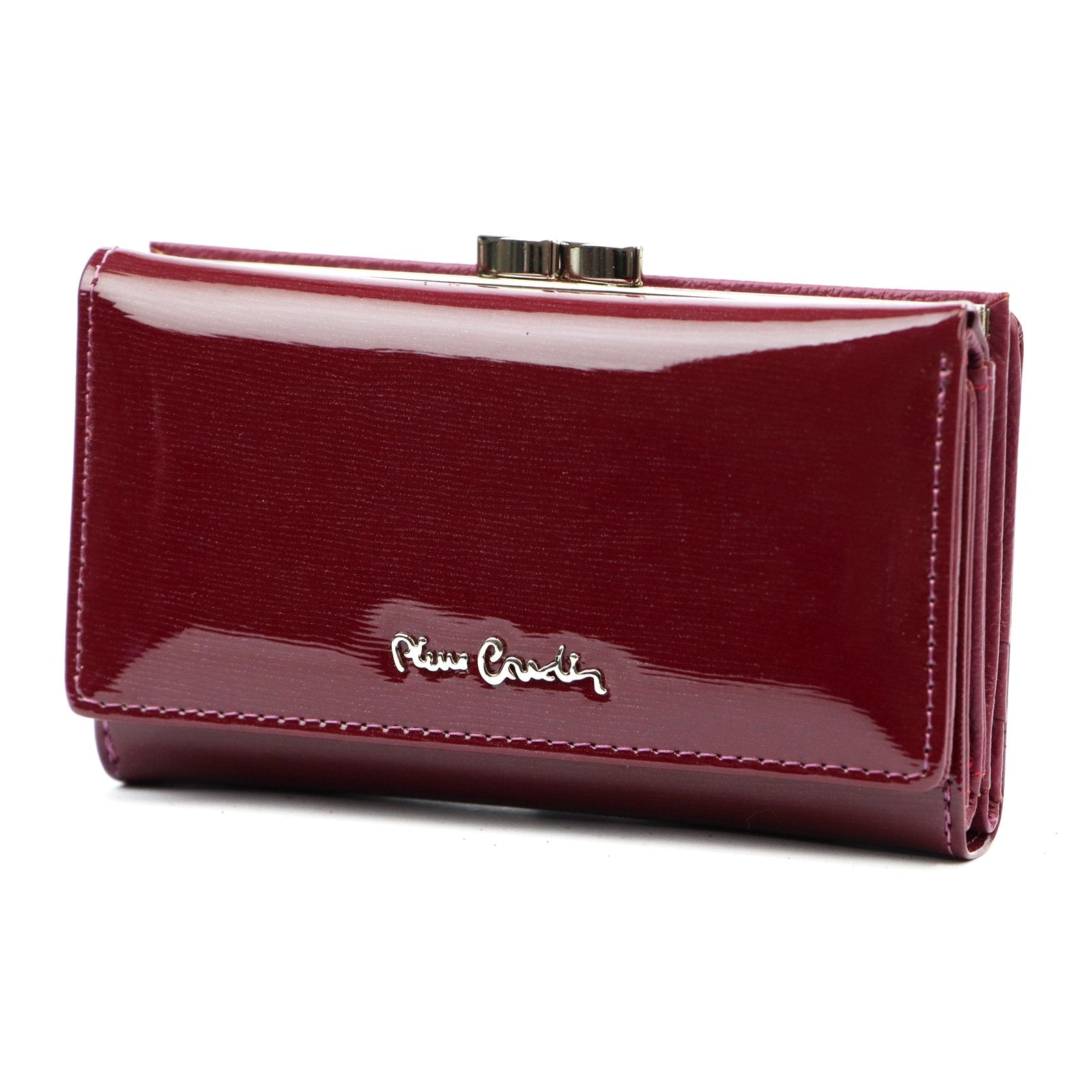 Pierre Cardin 05 LINE 108 violetinė odinė piniginė fioletowy