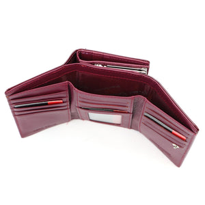 Pierre Cardin 05 LINE 108 violetinė odinė piniginė fioletowy