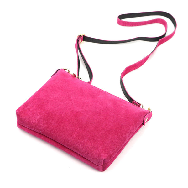 Luka 26-093 fuksijos spalvos zomšinės odos rankinė fuksja