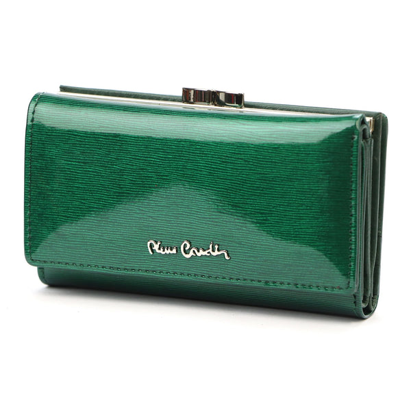 Pierre Cardin 05 LINE 108 žalia odinė piniginė zielony