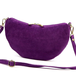 Luka 26-128 violetinė zomšinės odos rankinė fioletowy