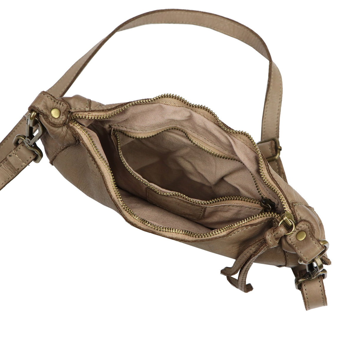 VS 063-598 taupe natūralios odos rankinė taupe