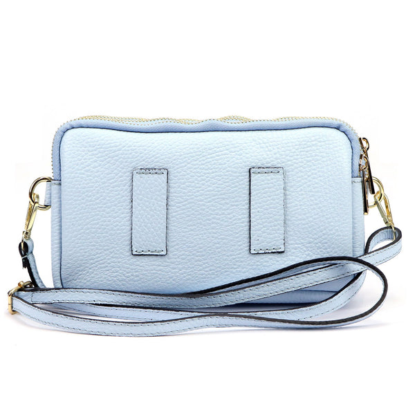 Luka 26-088 DOLLARO žydra odinė rankinė błękitny