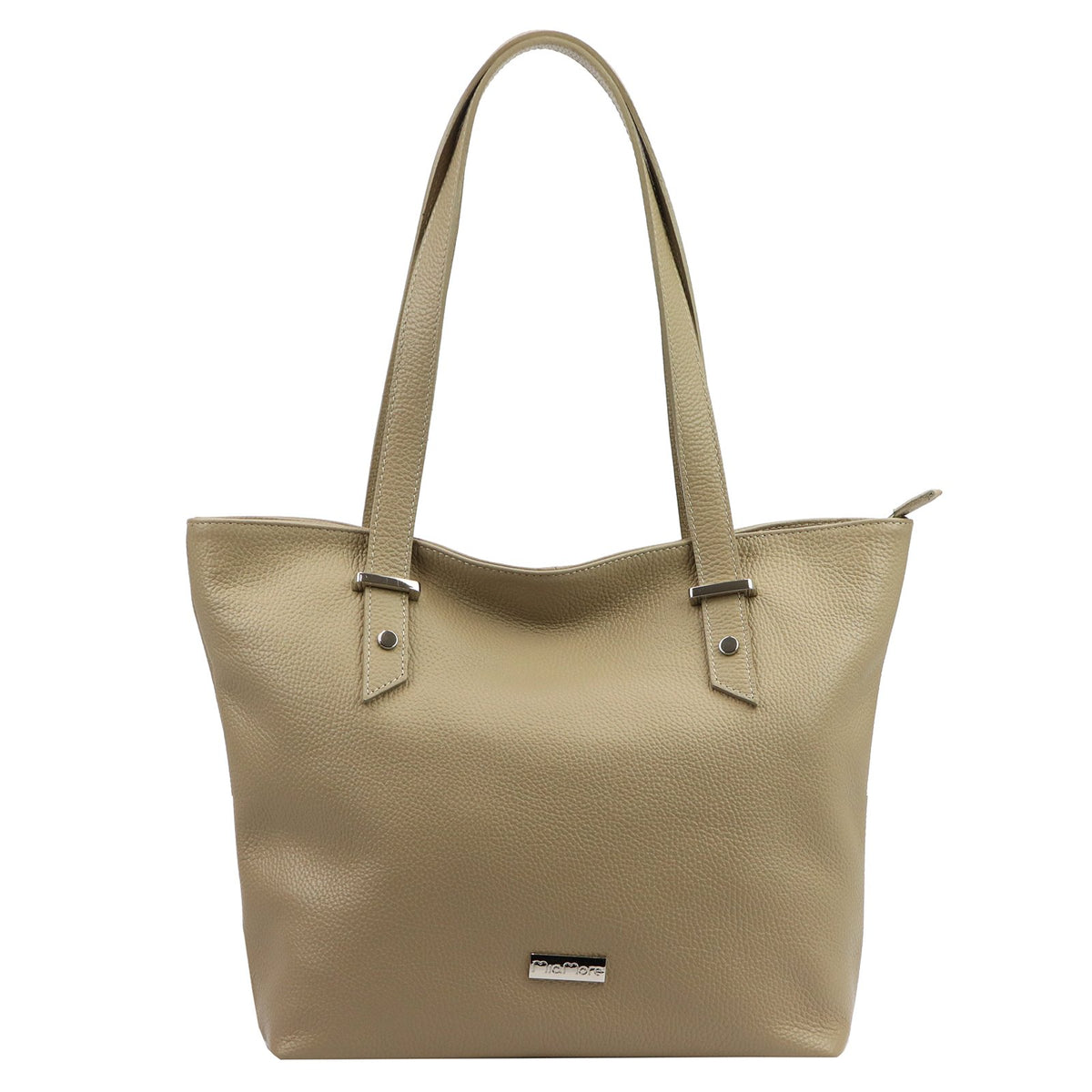 MiaMore 01-058 DOLLARO rusvai pilka odinė rankinė taupe