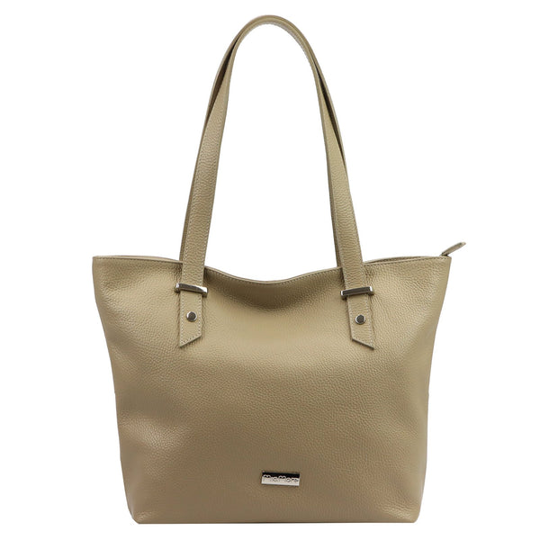 MiaMore 01-058 DOLLARO rusvai pilka odinė rankinė taupe