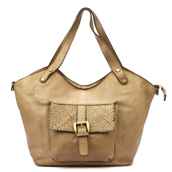 VS 016 taupe natūralios odos rankinė taupe