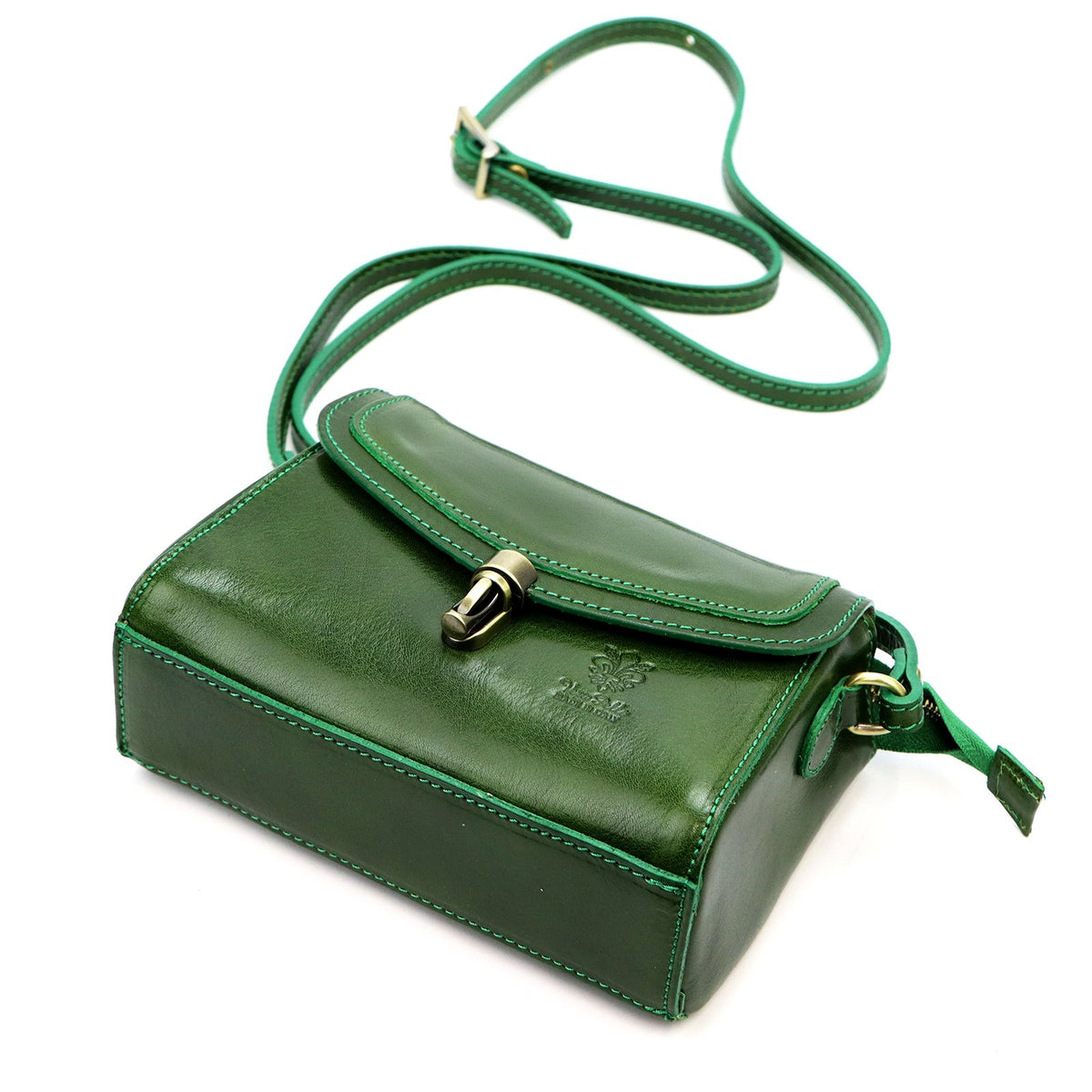 Florence 51 žalia natūralios odos rankinė zielony