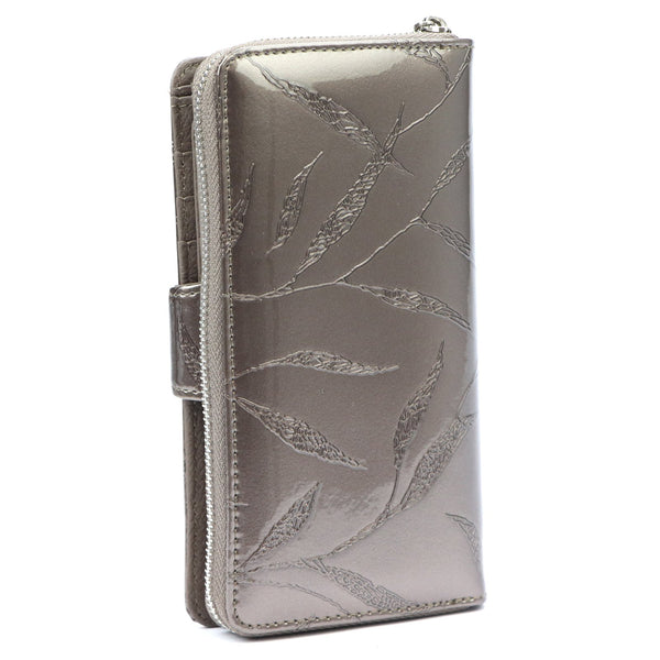 Pierre Cardin 02 LEAF 116 pilka odinė piniginė popiel