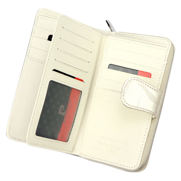 Pierre Cardin 02 LEAF 116 kreminė piniginė cream