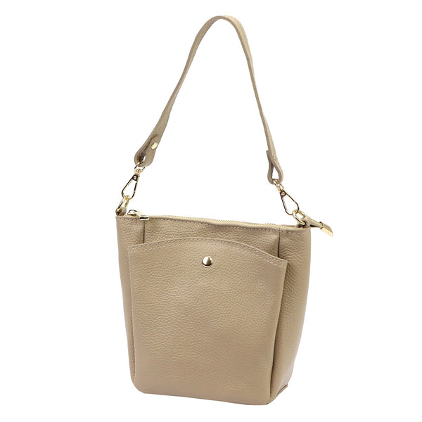 Luka 26-018 DOLLARO taupe odinė rankinė taupe