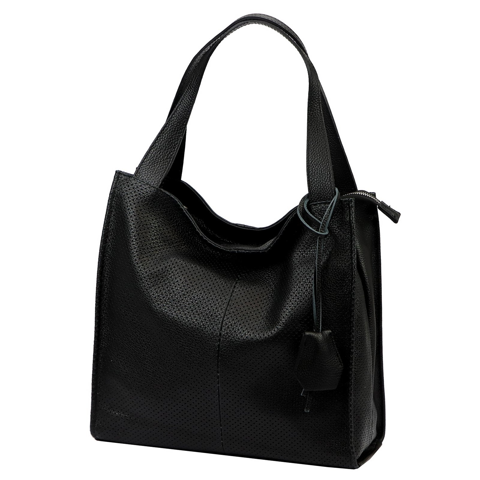 Luka 26-099 DOLLARO juoda natūralios odos rankinė czarny