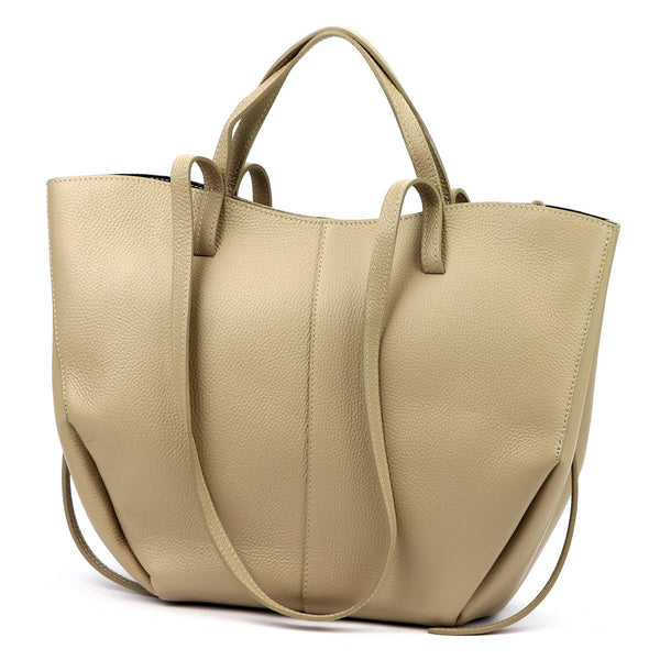 Luka 24-082 D DOLLARO taupe natūralios odos rankinė taupe