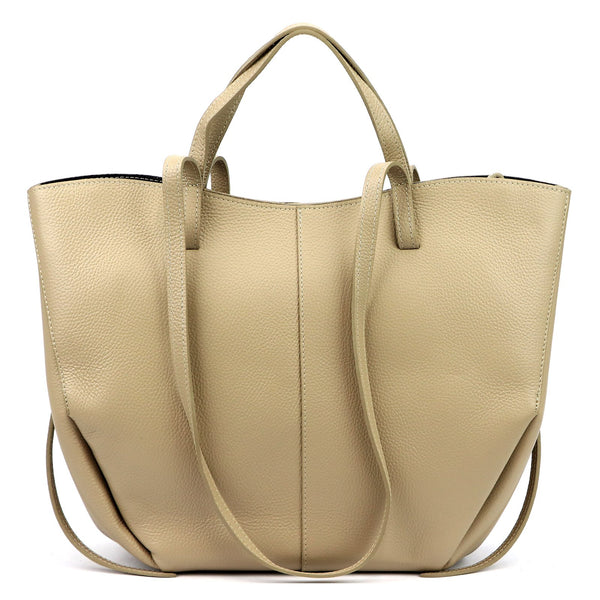 Luka 24-082 D DOLLARO taupe natūralios odos rankinė taupe