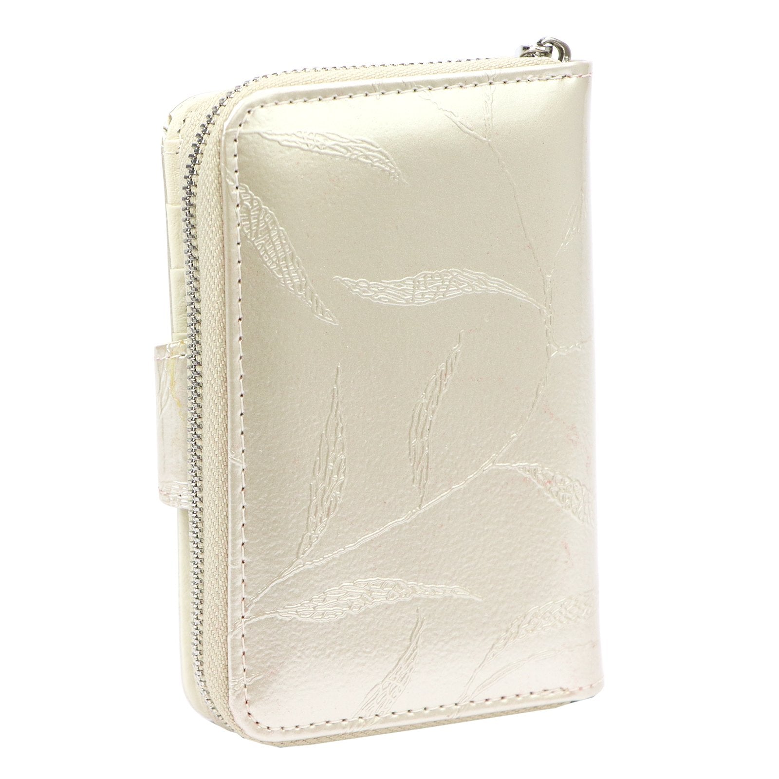 Pierre Cardin 02 LEAF 115 kreminė odinė piniginė cream