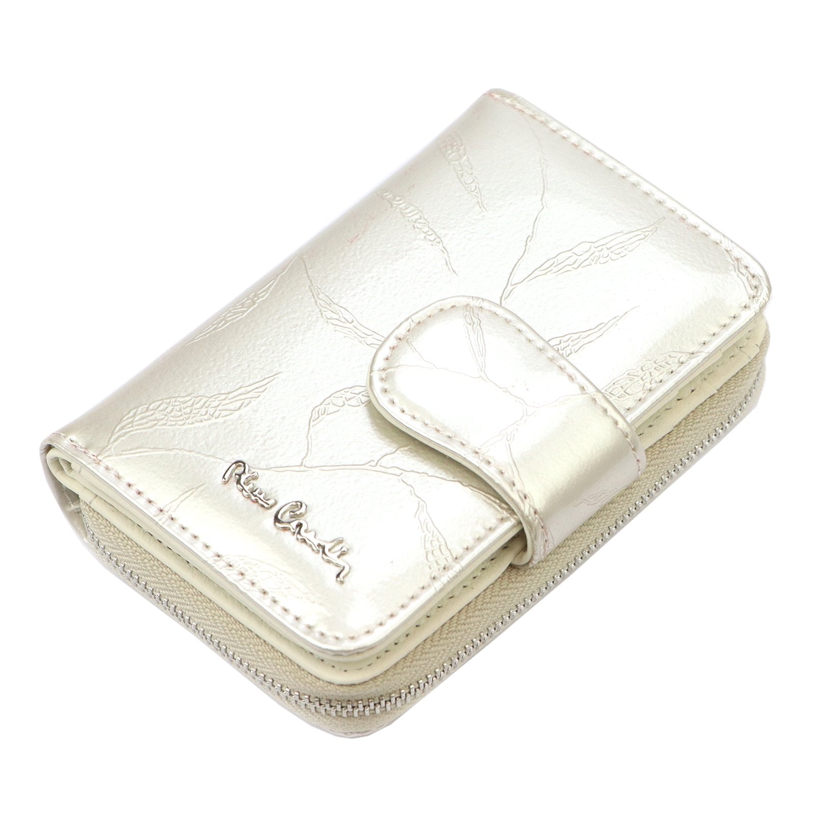 Pierre Cardin 02 LEAF 115 kreminė odinė piniginė cream