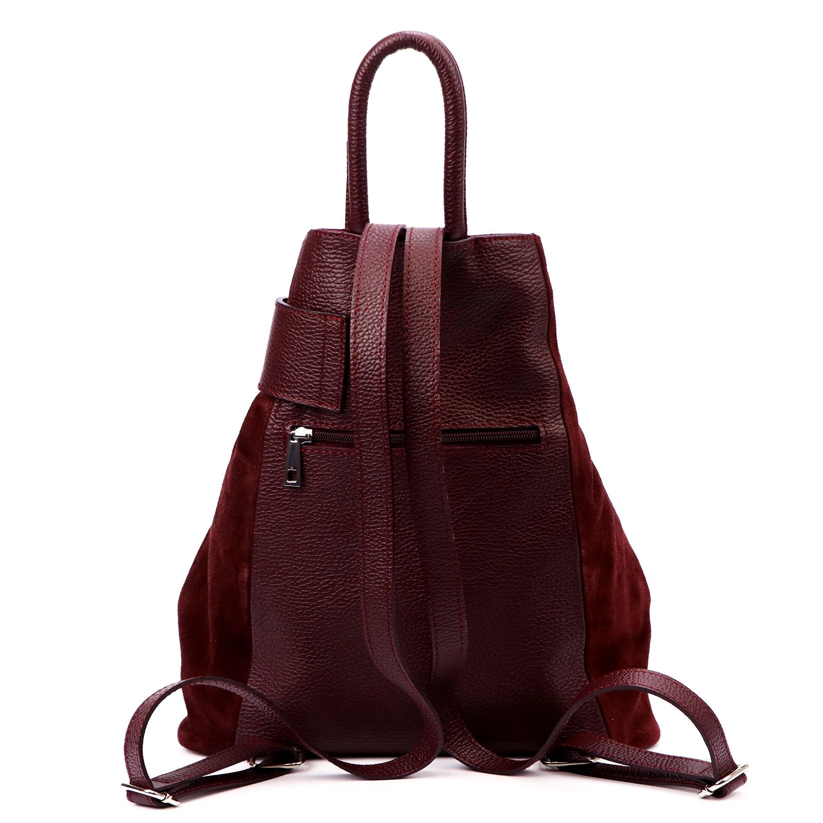 Luka 26-062 bordo spalvos odinė kuprinė bordo