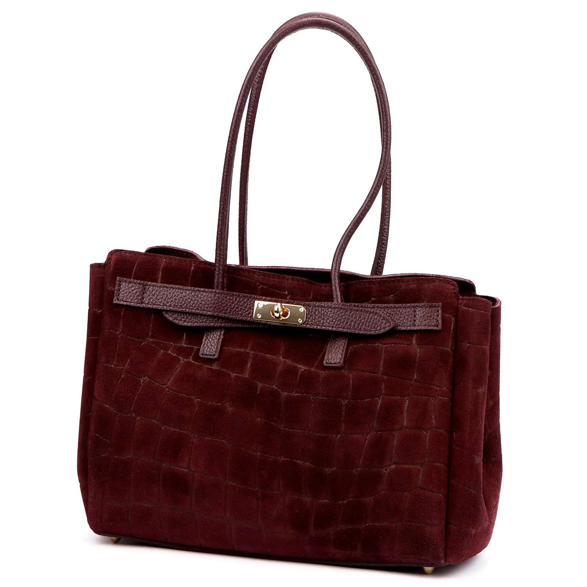 Camilla PREMIUM 10.004 CROCO bordinė odinė rankinė bordo