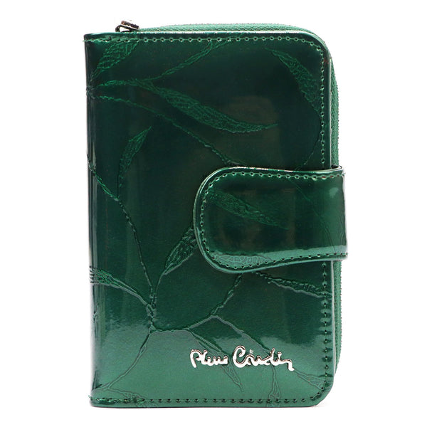 Pierre Cardin 02 LEAF 115 žalia odinė piniginė zielony