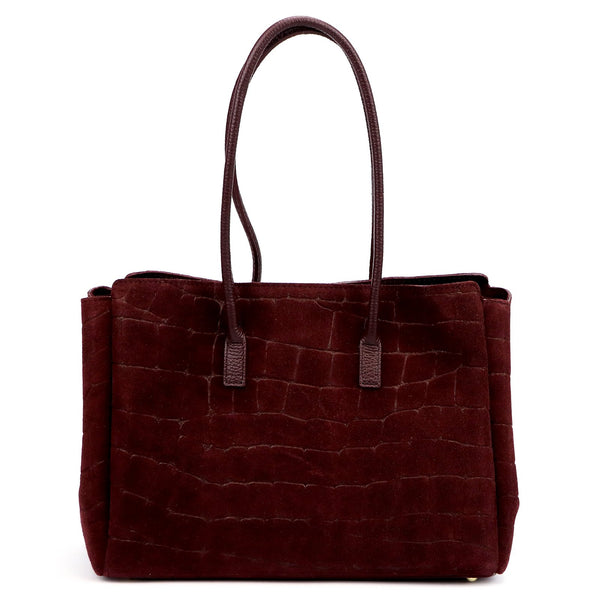 Camilla PREMIUM 10.004 CROCO bordinė odinė rankinė bordo