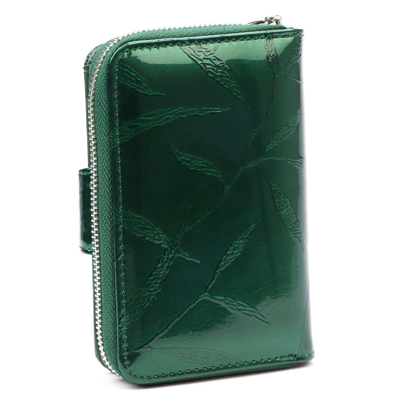 Pierre Cardin 02 LEAF 115 žalia odinė piniginė zielony