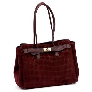 Camilla PREMIUM 10.004 CROCO bordinė odinė rankinė bordo