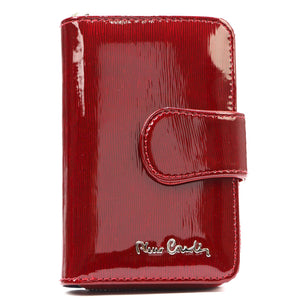 Pierre Cardin 05 LINE 115 raudona odinė piniginė czerwony