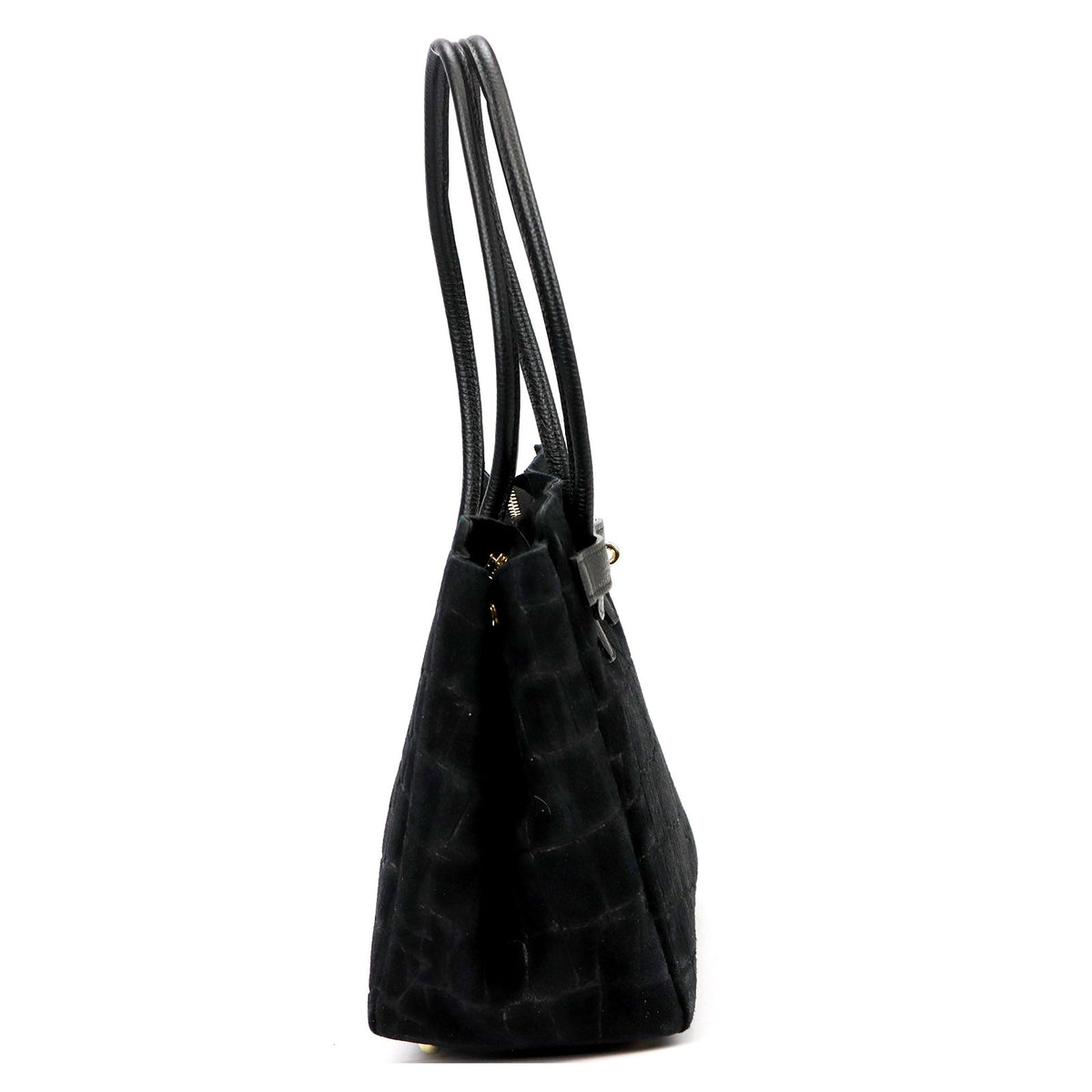 Camilla PREMIUM 10.004 CROCO juoda odinė rankinė czarny