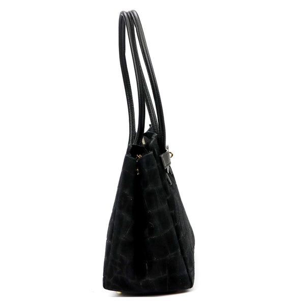 Camilla PREMIUM 10.004 CROCO juoda odinė rankinė czarny