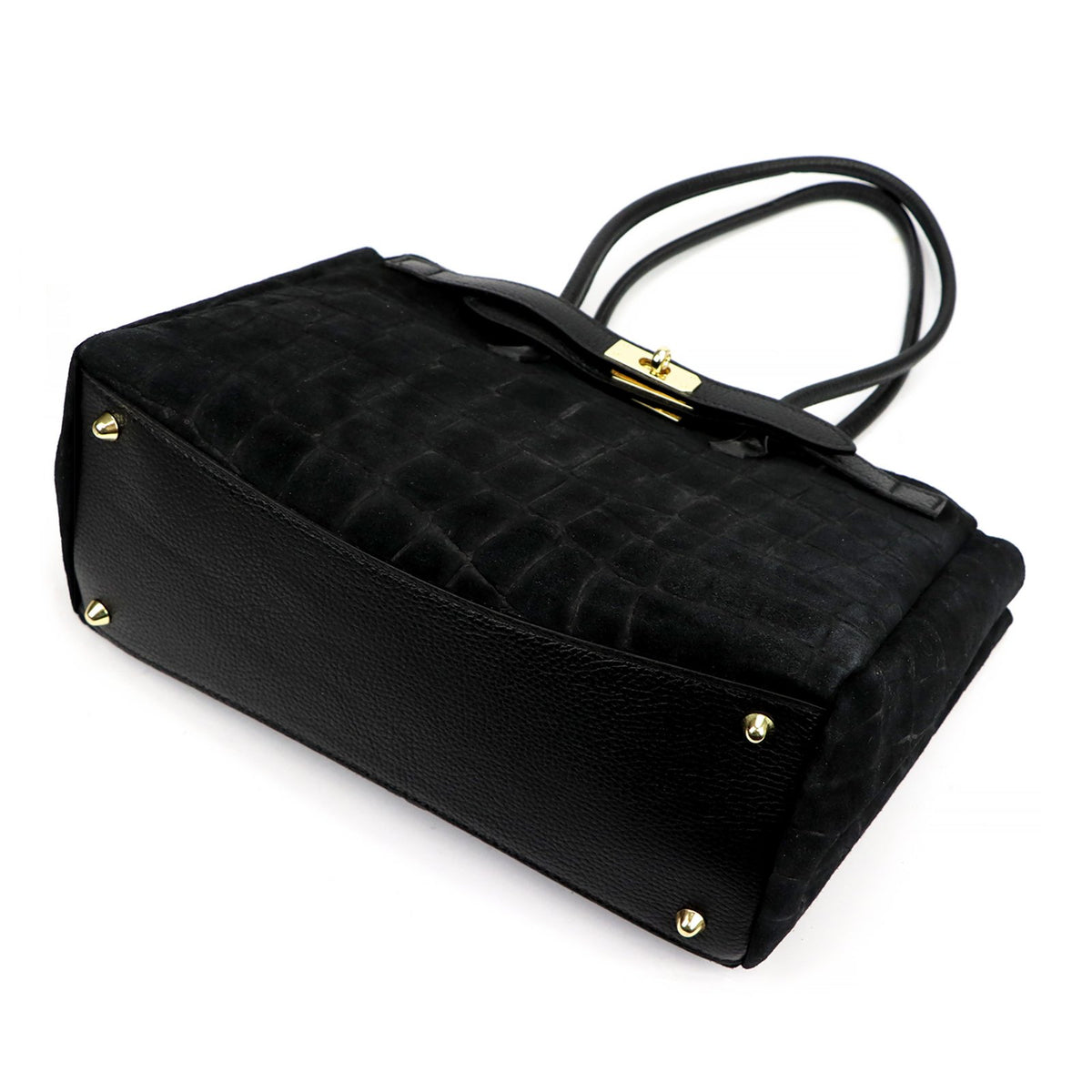 Camilla PREMIUM 10.004 CROCO juoda odinė rankinė czarny