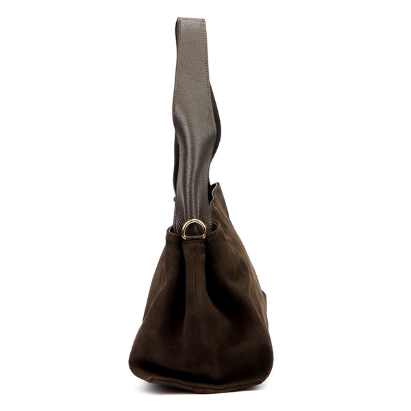 Luka 24-058 tamsiai ruda odinė rankinė ciemny brąz