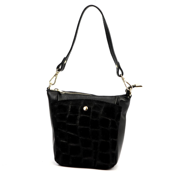 Luka 26-018-2 CROCO juoda odinė rankinė czarny