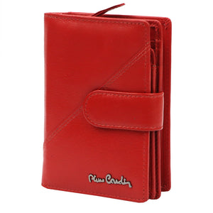 Pierre Cardin TILAK161 2571 raudona odinė piniginė czerwony