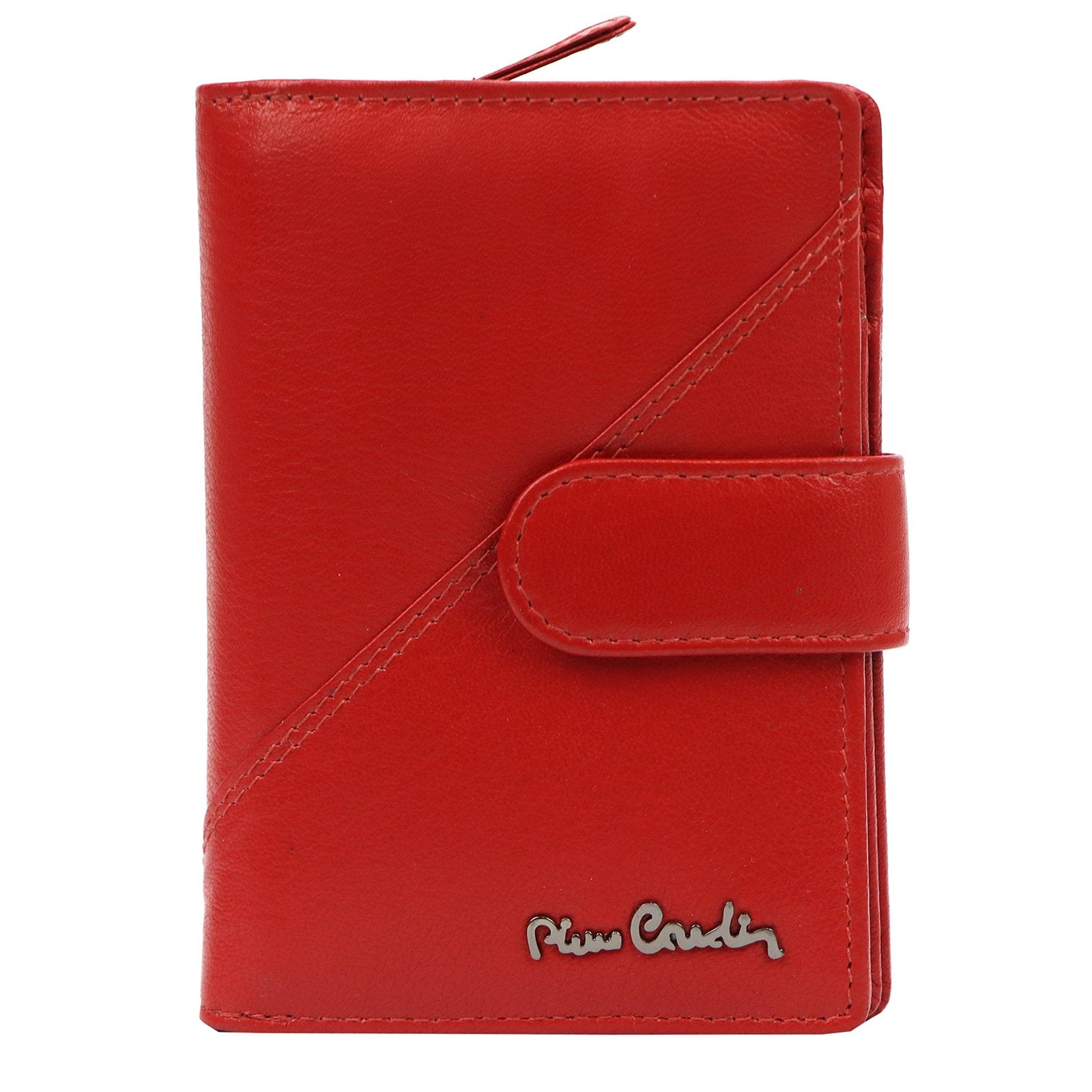 Pierre Cardin TILAK161 2571 raudona odinė piniginė czerwony