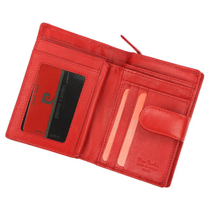 Pierre Cardin TILAK161 2571 raudona odinė piniginė czerwony