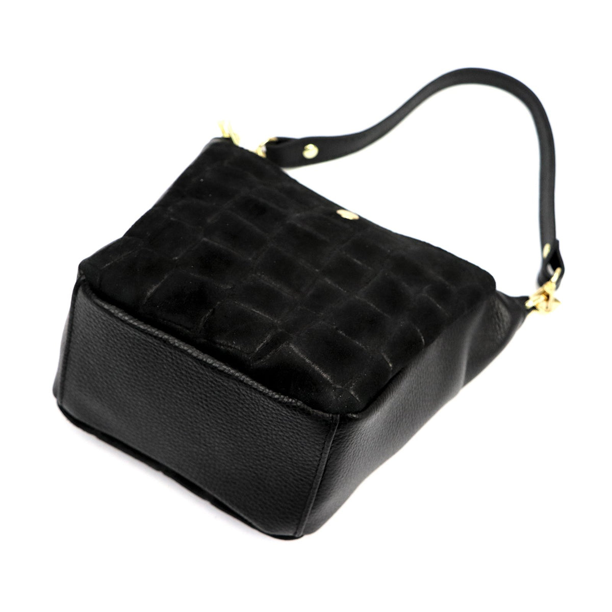Luka 26-018-2 CROCO juoda odinė rankinė czarny